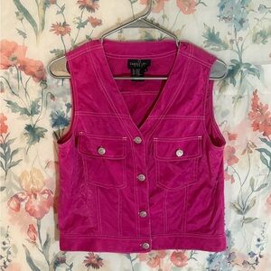 Vintage Carole Little Sport Fuchsia Vest